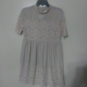 WAYF lace nude dress